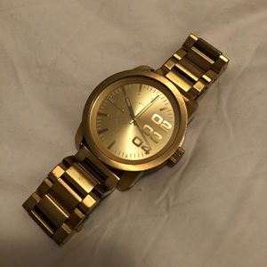 Gold diesel watch